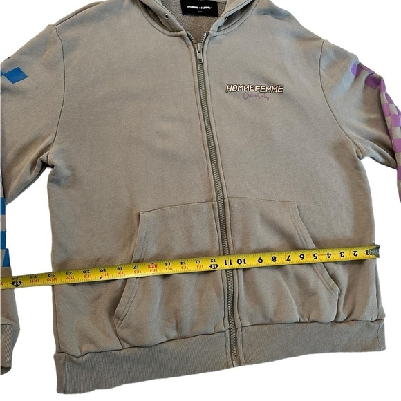 HOMME & FEMME RACING ZIP UP HOODIE JACKET SIZE LARGE - Picture 10 of 17